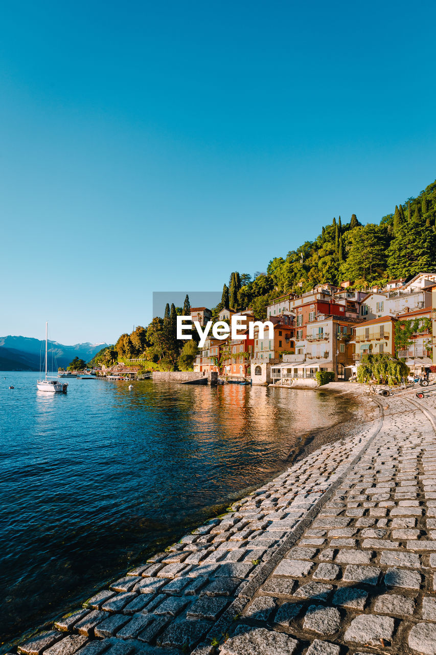 Panoramic view of the village of varenna on lake como