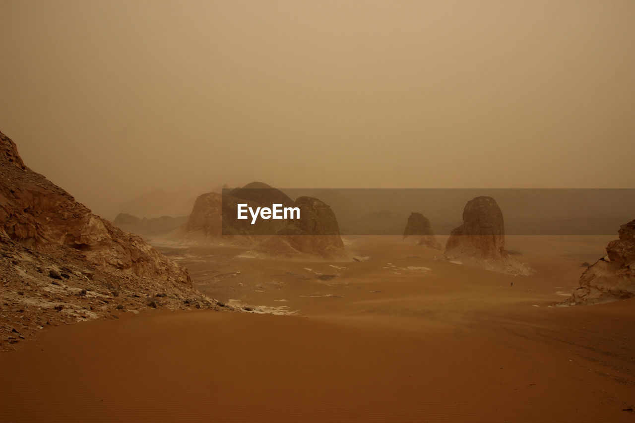 Sand storm white desert egypt