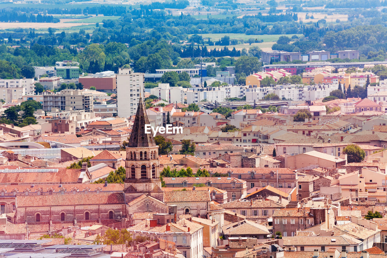 HIGH ANGLE VIEW OF TOWNSCAPE