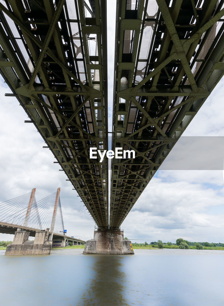 Railwaybridge near zaltbommel seen from below