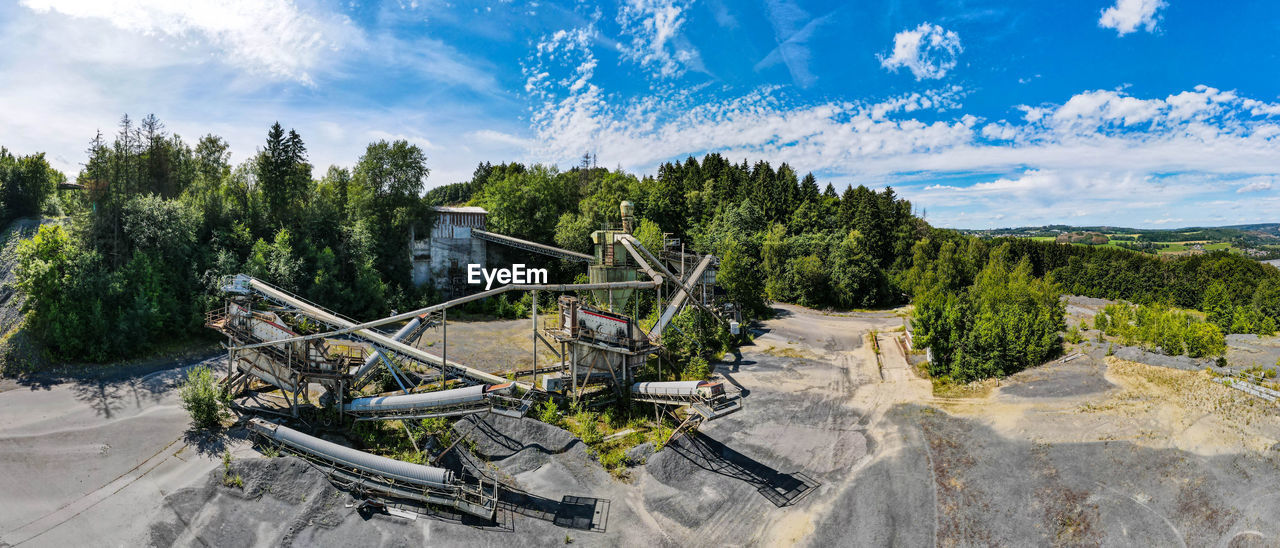 Abandoned lost place nature industrial panorama