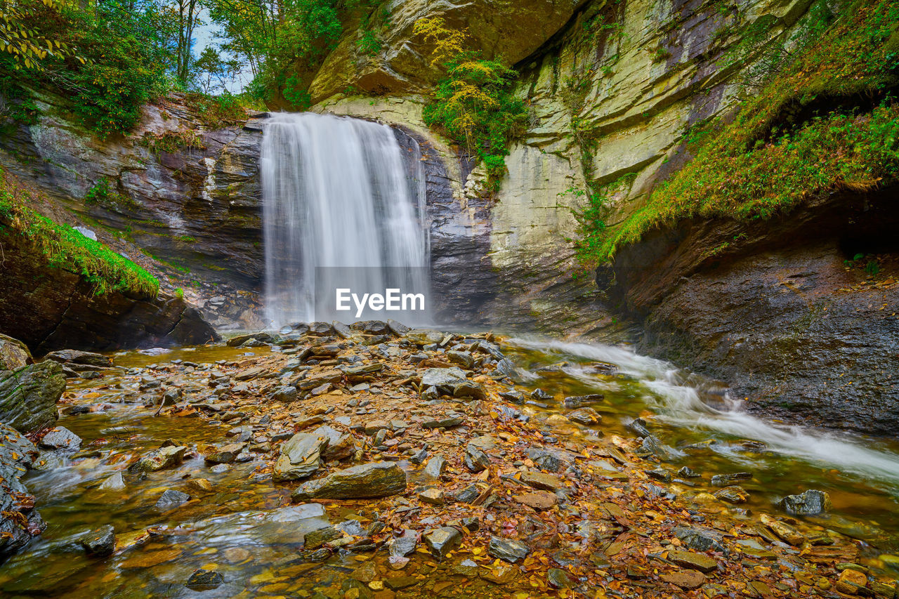 Looking glass falls in pisgah national forest near brevard, nc.