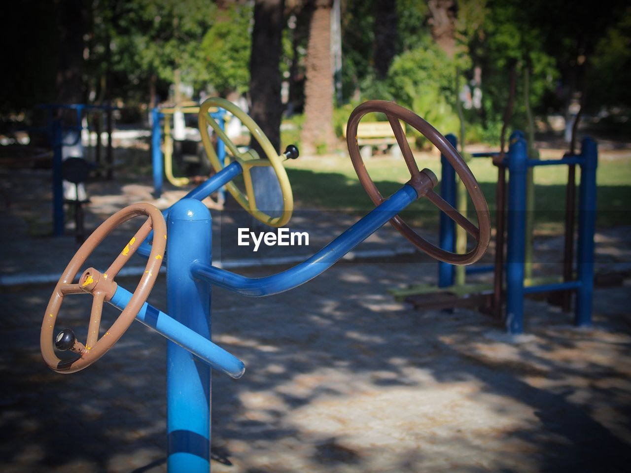 Outdoor play equipment in playground