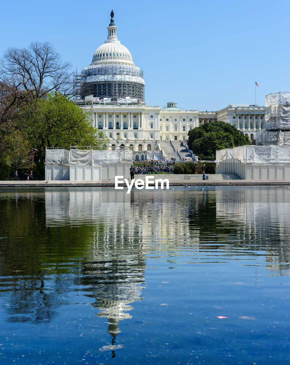 Capitol hill with water and reflection