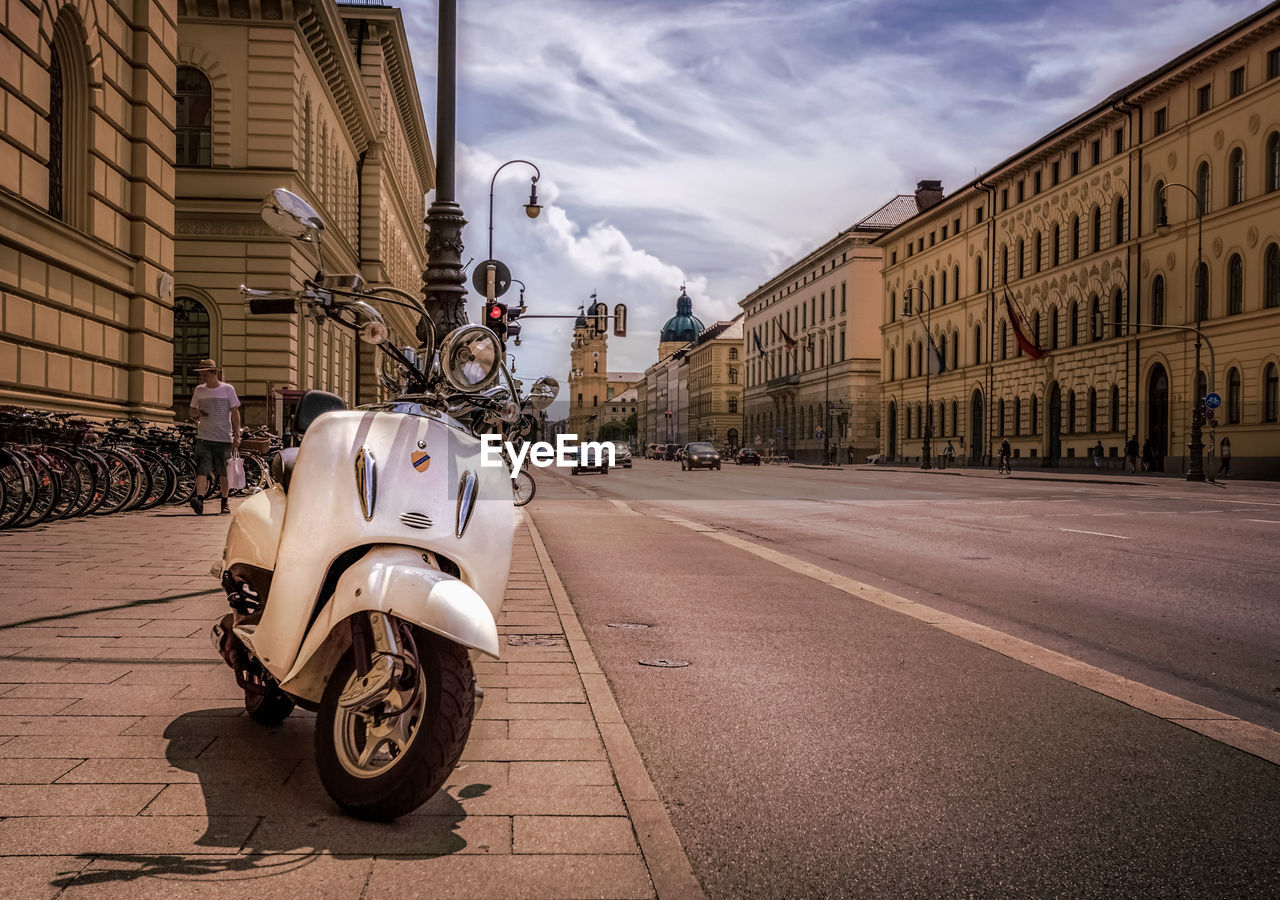 A scooter in ludwigstraße in munich