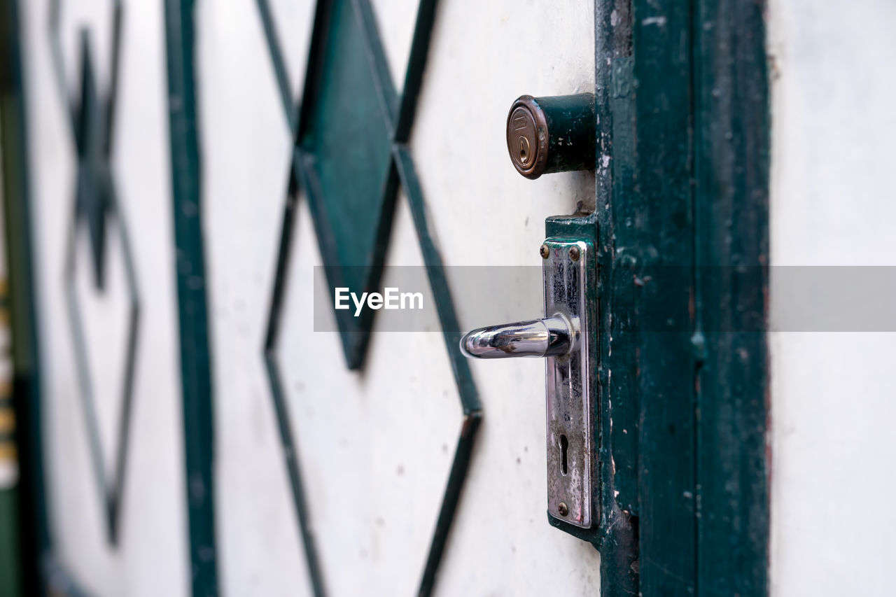 Close-up of closed door