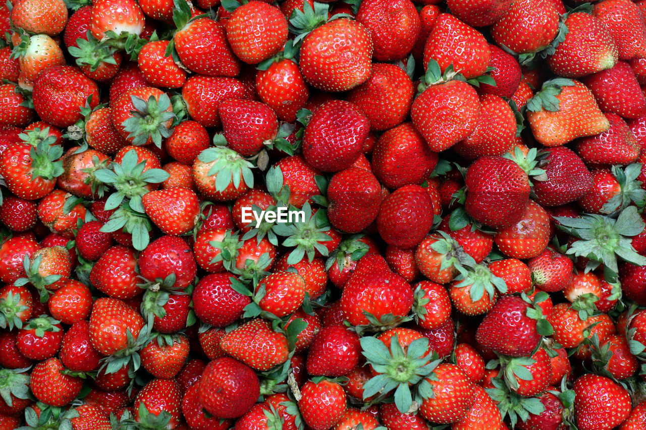 Full frame shot of strawberries