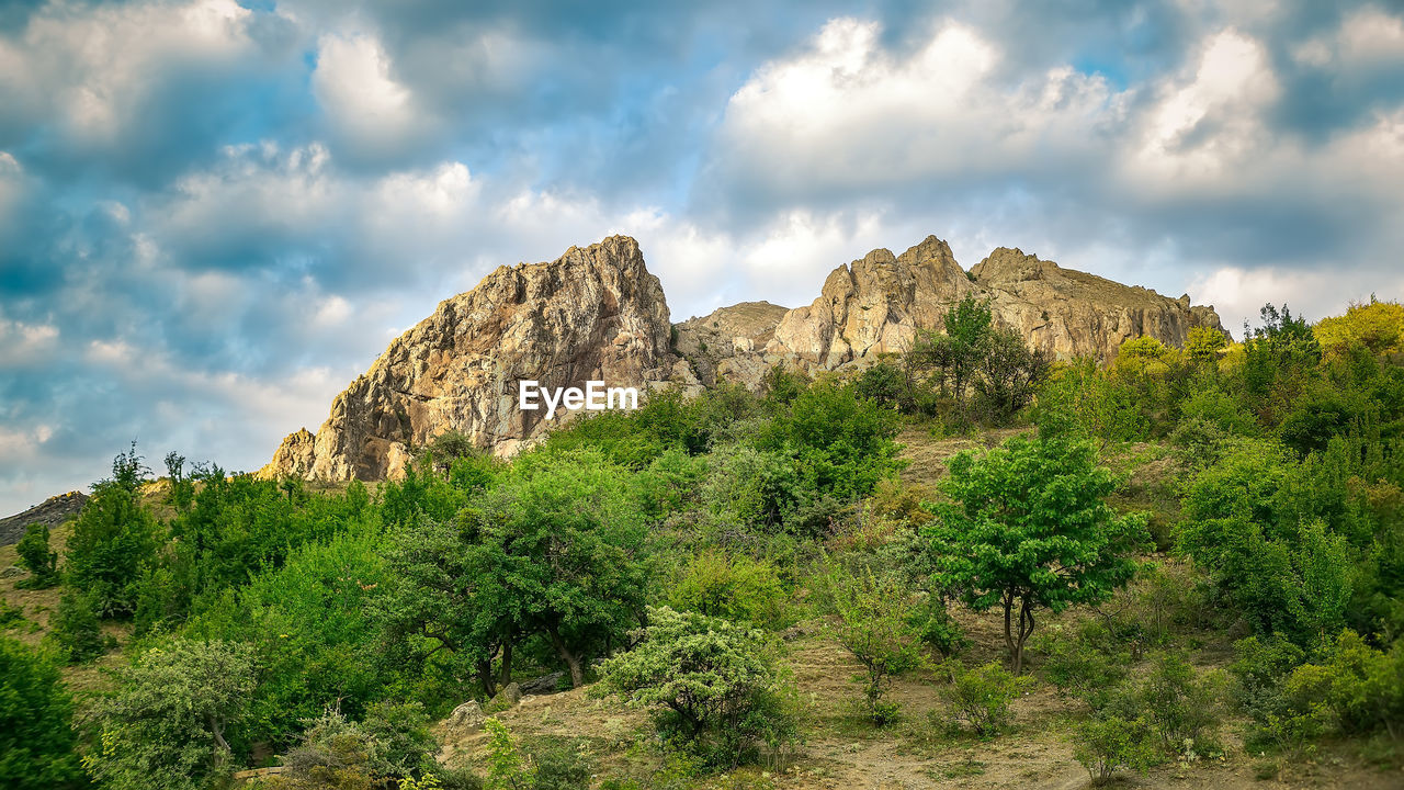 King's beach rocks, new world, crimea, russia