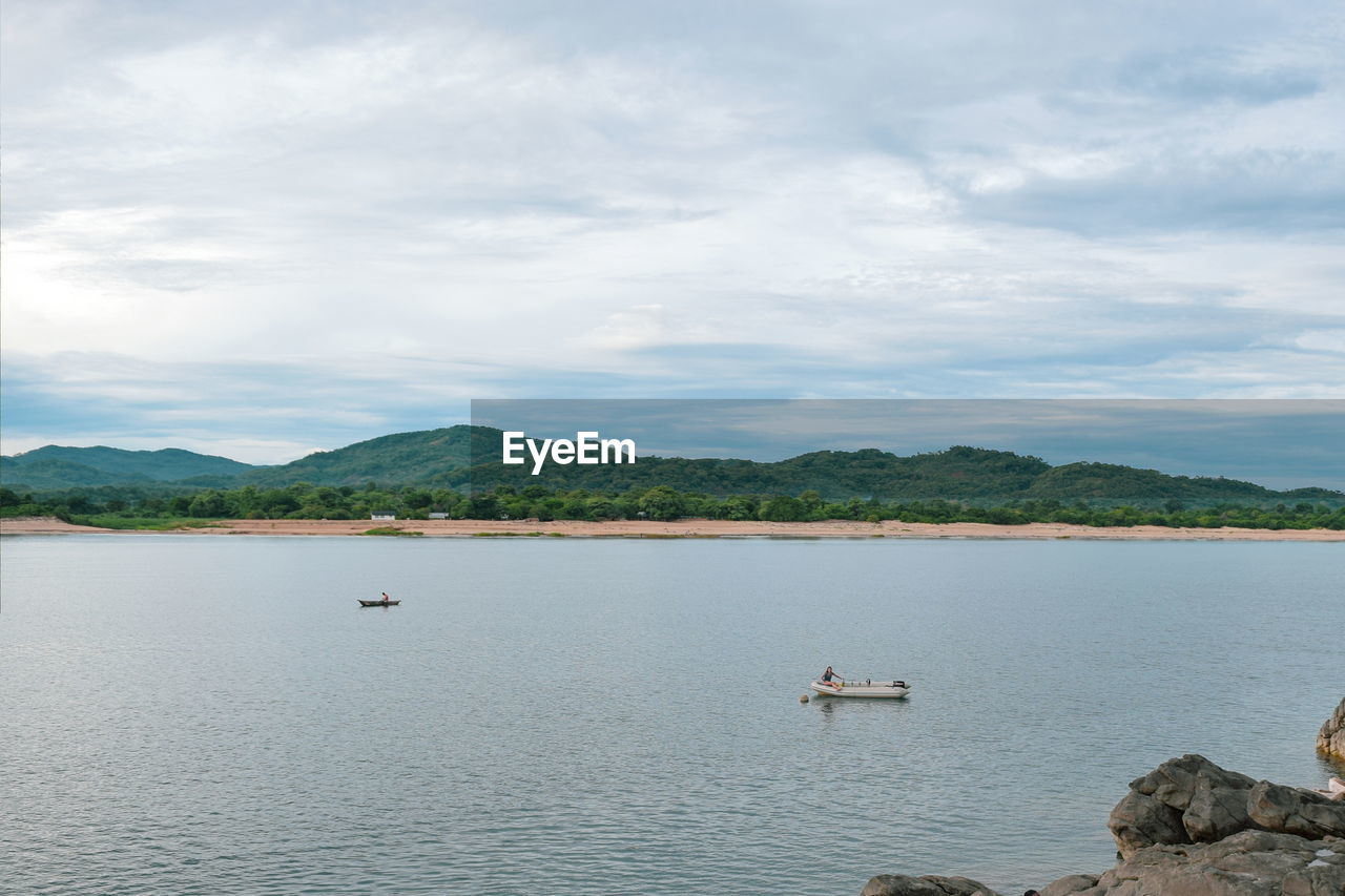 Fishing boats at kande beach, nkhata bay, lake malawi, malawi