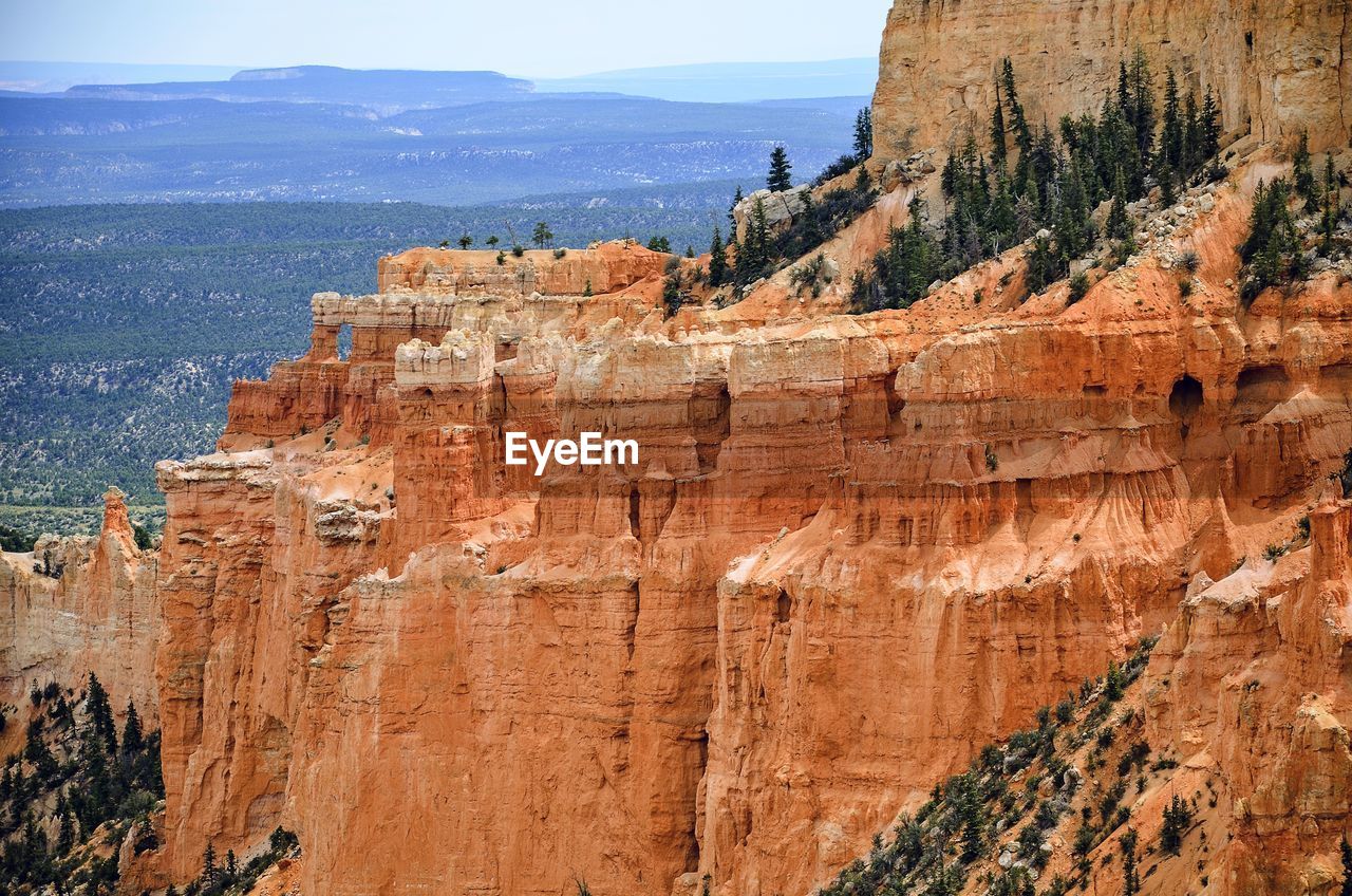 Rock formations on mountain