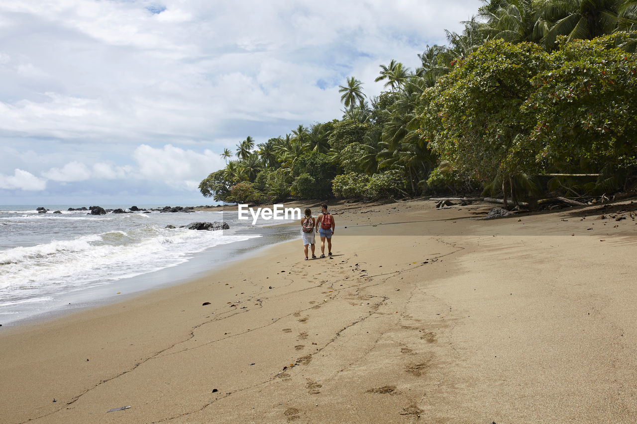 Landscape of tropical beach in corcovado national park, costa rica