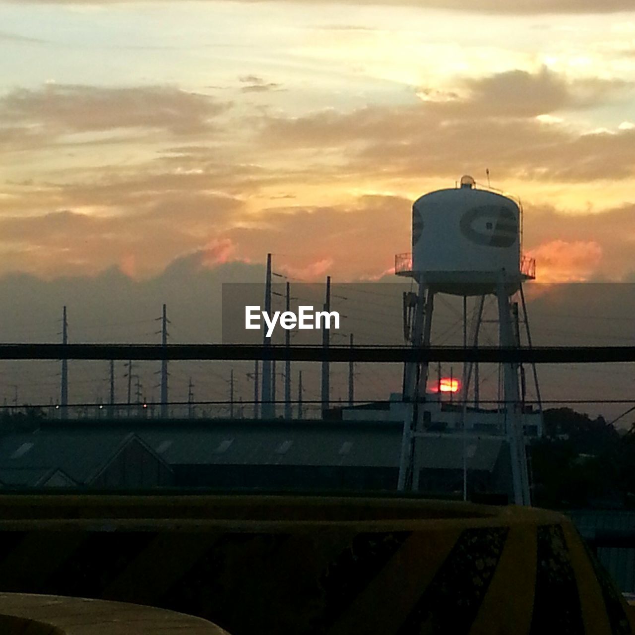 VIEW OF TRAIN AT SUNSET