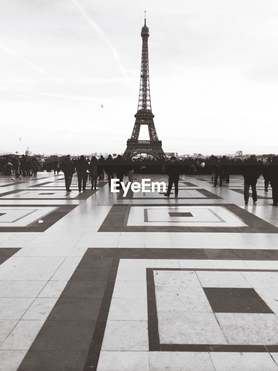 EIFFEL TOWER SEEN THROUGH WINDOW