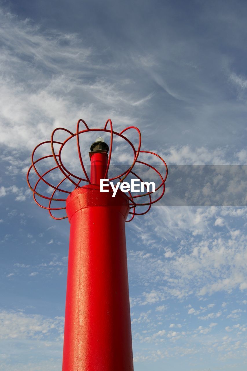 Low angle view of lighthouse against sky