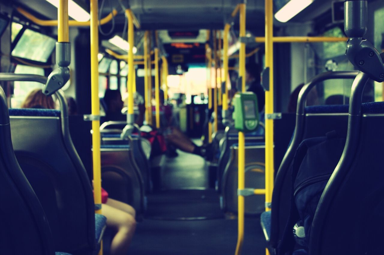 Interior of bus