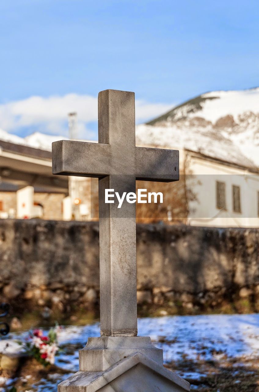 Cross on grave