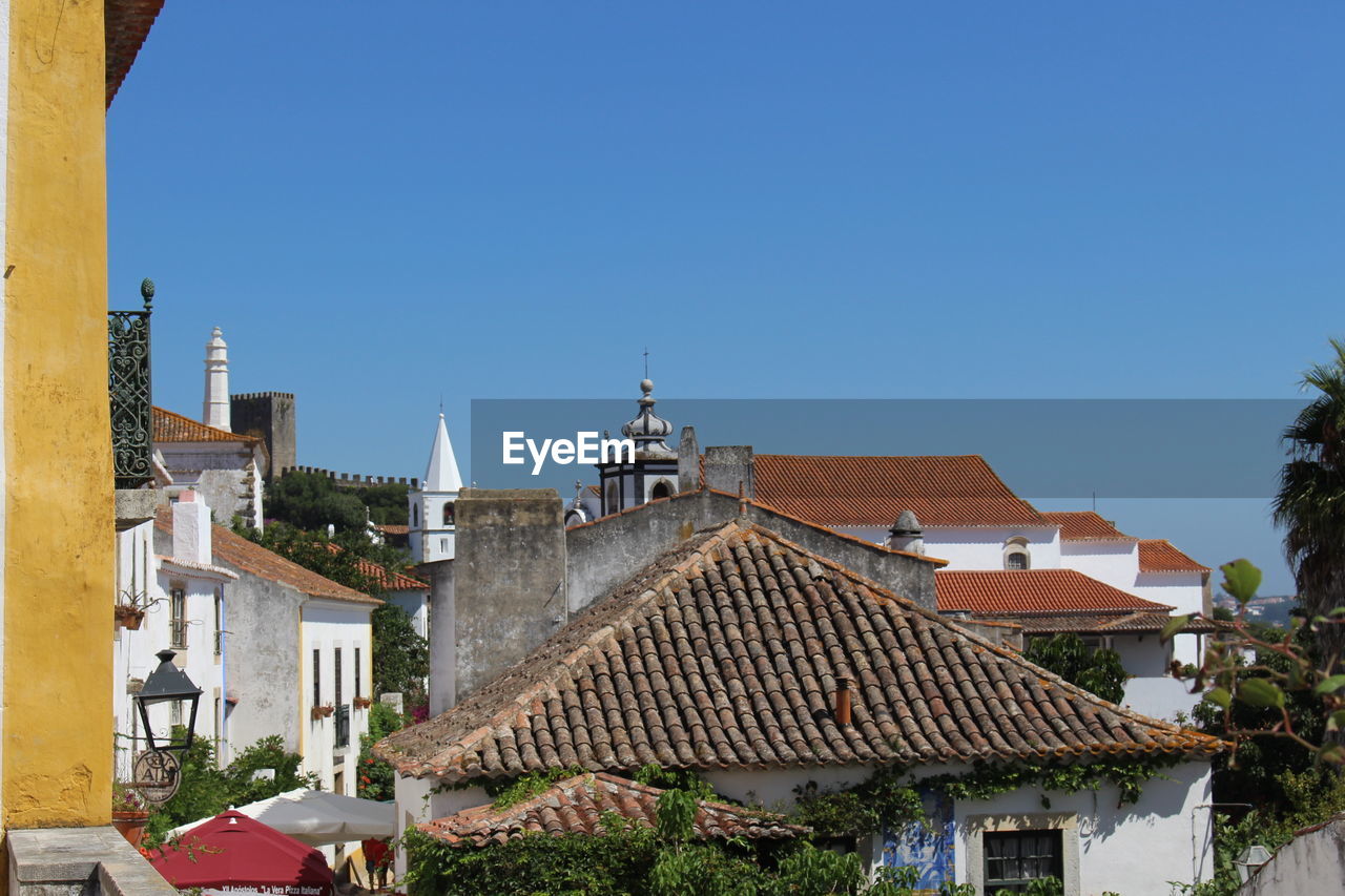 RESIDENTIAL DISTRICT AGAINST BLUE SKY