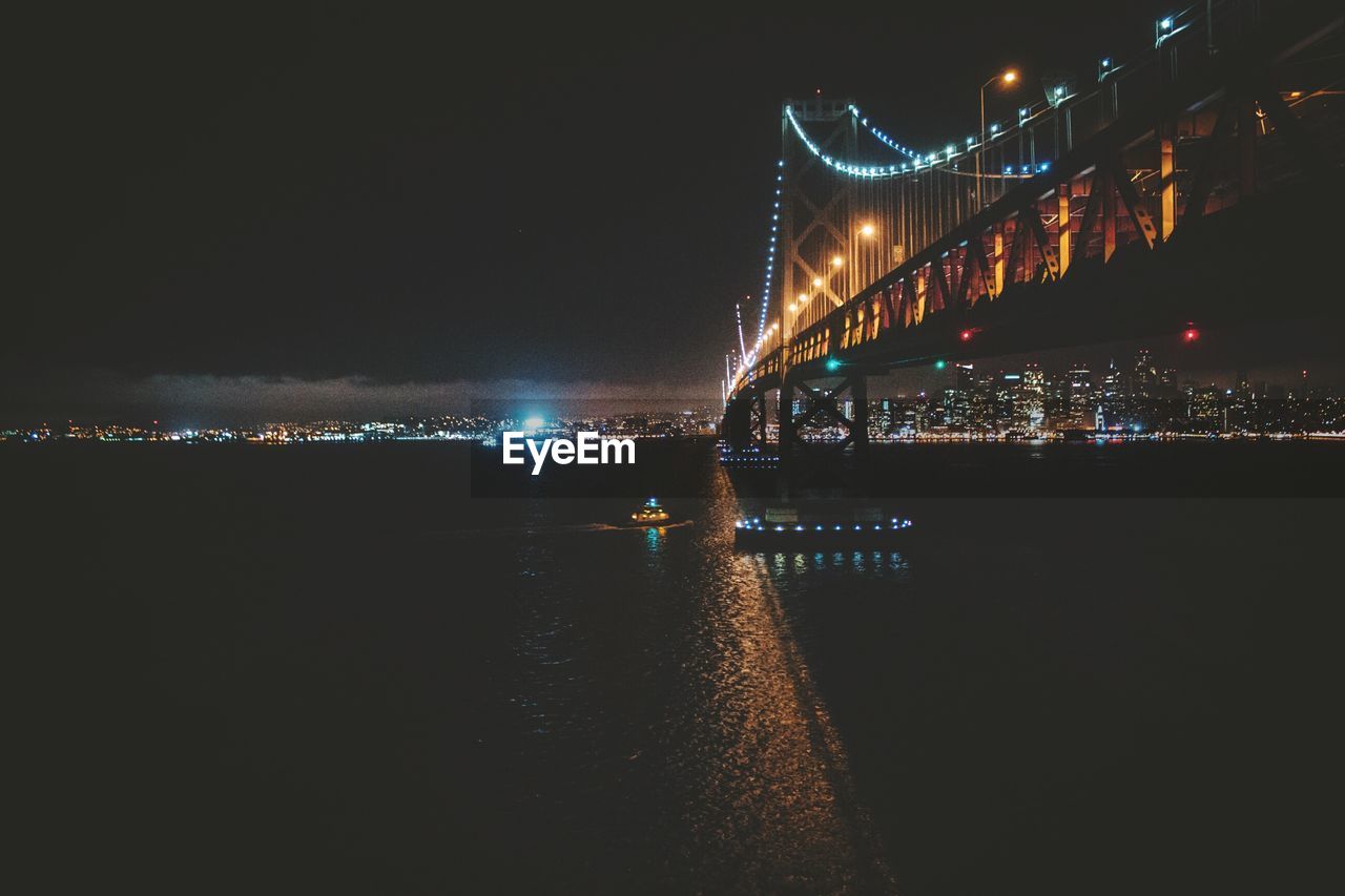 VIEW OF ILLUMINATED CITY AT NIGHT