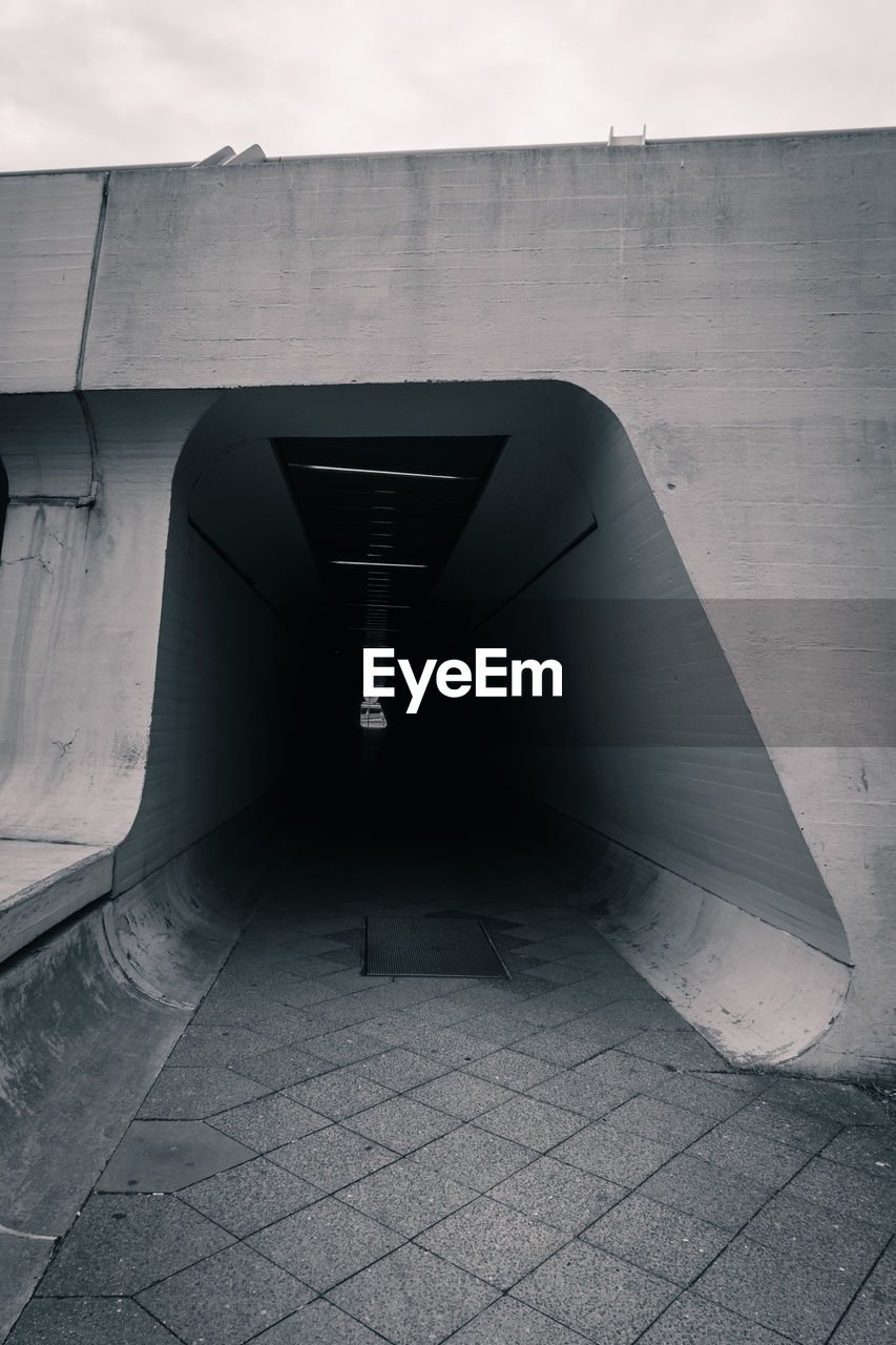 INTERIOR OF EMPTY SUBWAY