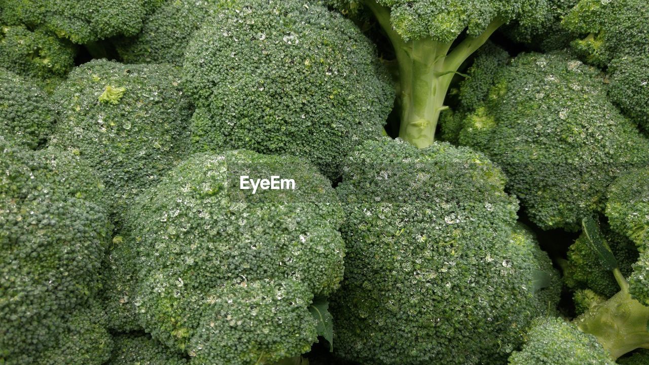 Full frame shot of broccoli at market