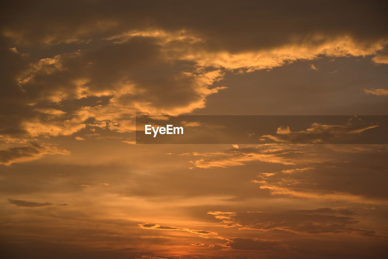 LOW ANGLE VIEW OF ORANGE SKY