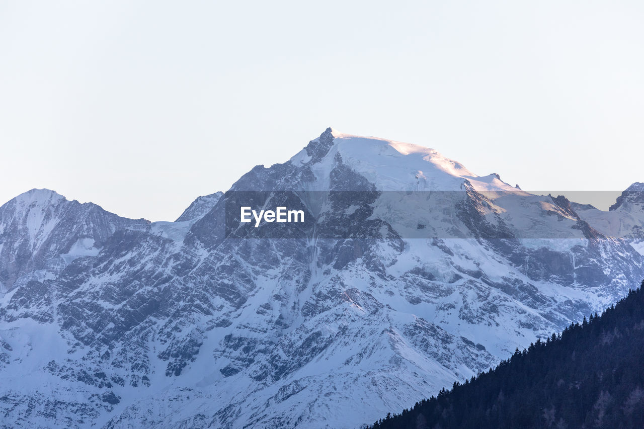 Scenic view of snowcapped mountain against sky