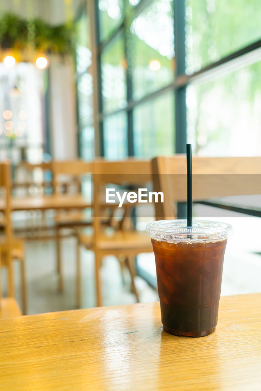 close-up of drink on table at restaurant