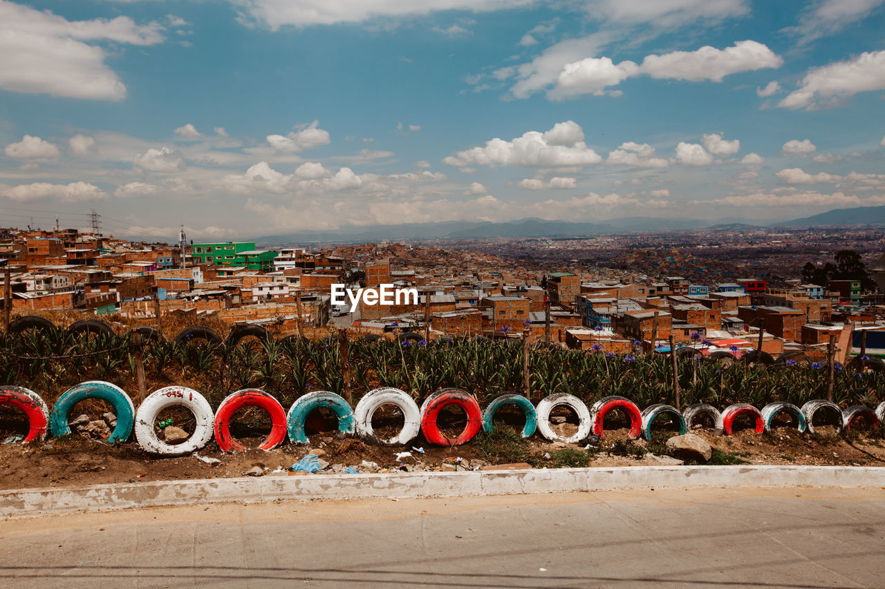 Panoramic shot of townscape against sky ciudad bolivar