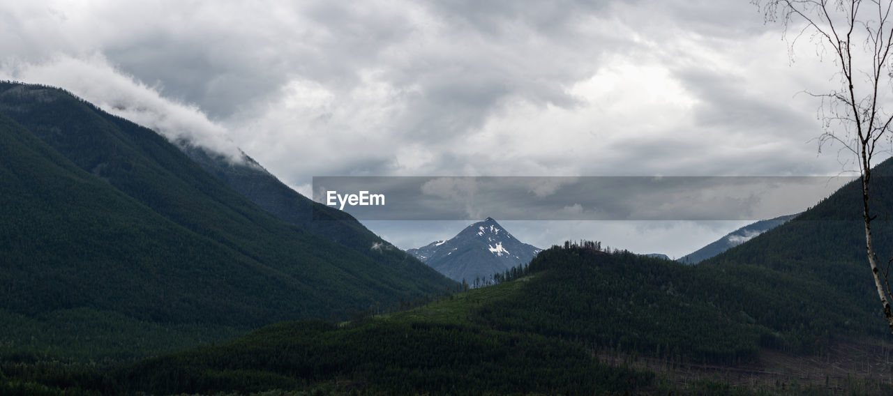 Panoramic view of mountains against sky