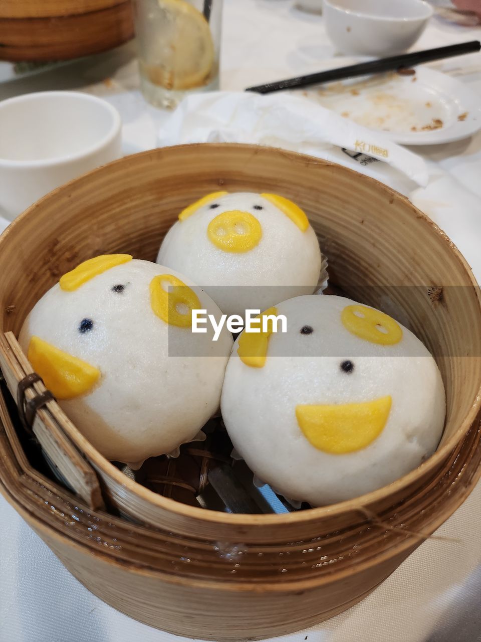 High angle view of food on table