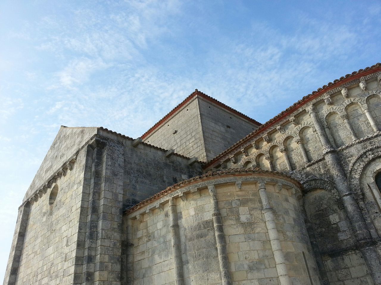 High section of fortress against the sky