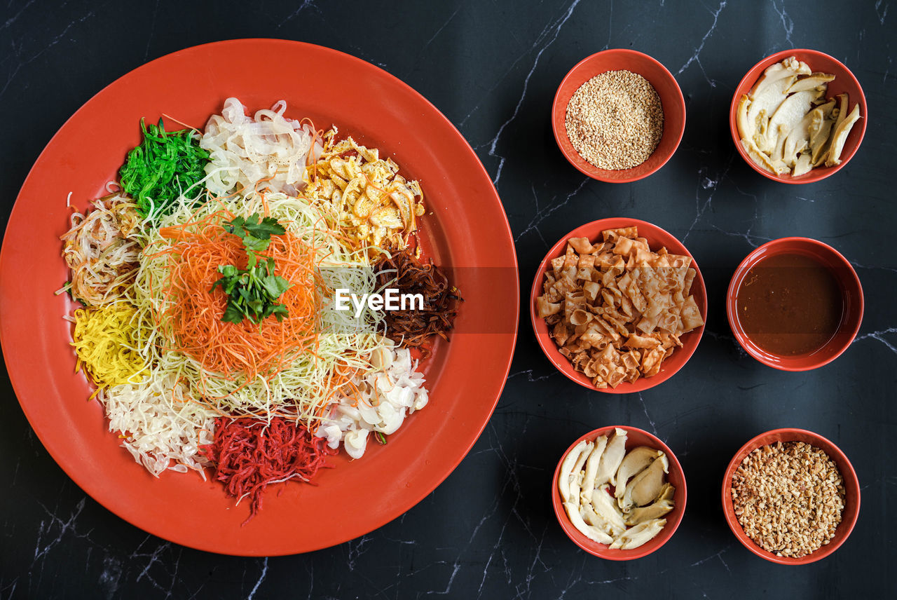 The must have dish before the main course of dinner every chinese new year. yusheng