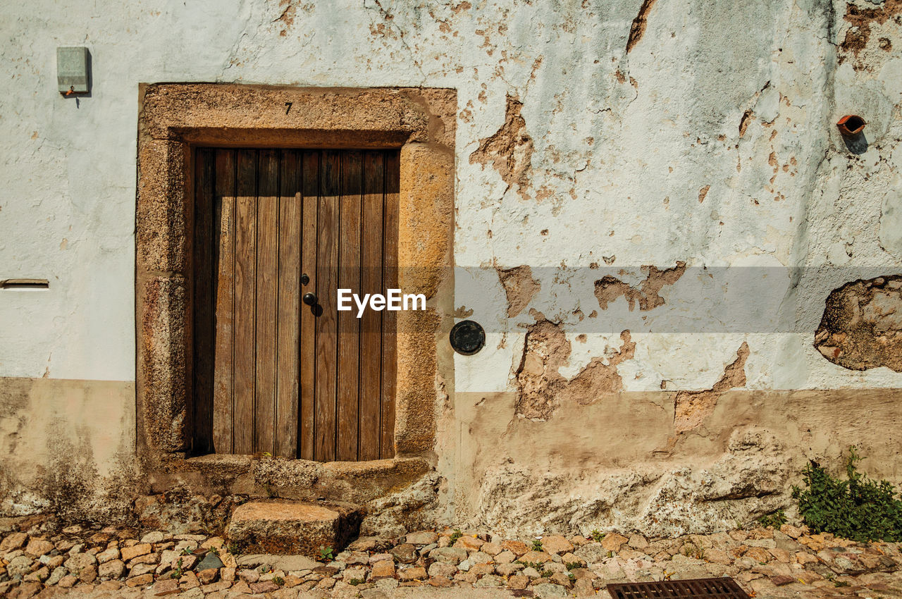 CLOSED DOOR OF BUILDING