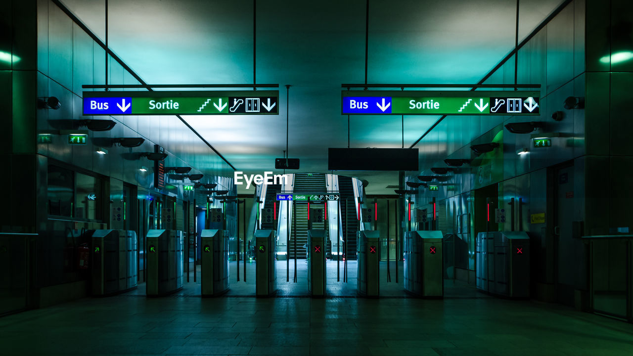 VIEW OF ILLUMINATED SUBWAY TRAIN