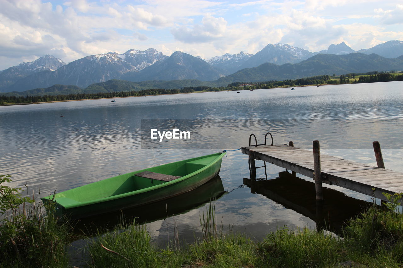 SCENIC VIEW OF LAKE BY MOUNTAINS AGAINST SKY