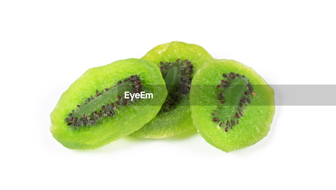 green, food and drink, food, cut out, white background, healthy eating, studio shot, wellbeing, freshness, fruit, produce, no people, indoors, plant, kiwi, seed, vegetable