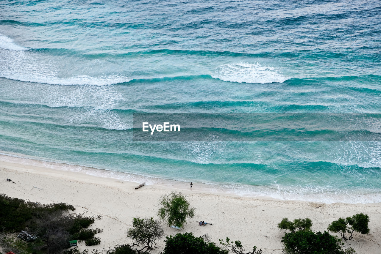 Beautiful view of cristo rei backside beach or known as dolok oan beach in dili, timor leste. 