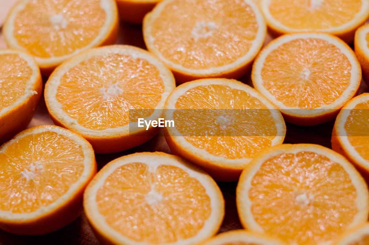 Orange slices as background texture