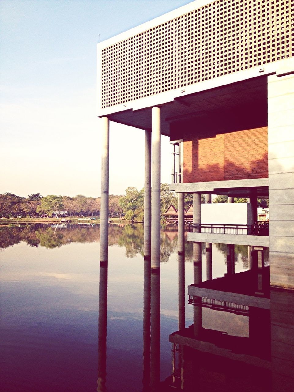 REFLECTION OF BUILT STRUCTURES IN WATER