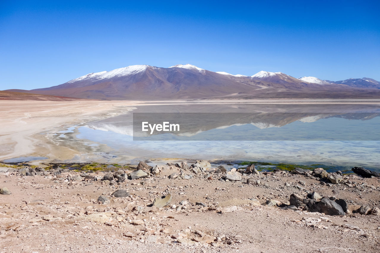 SCENIC VIEW OF LAND AGAINST CLEAR BLUE SKY