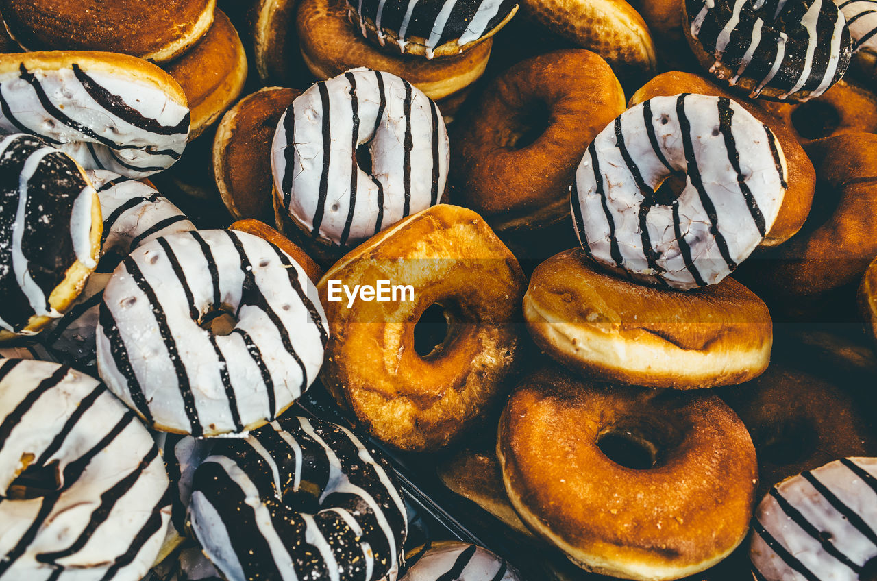 Full frame shot of donuts