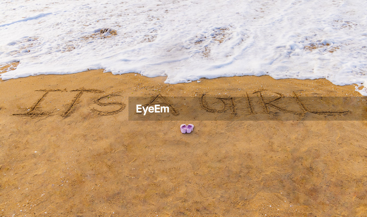 high angle view of people at beach