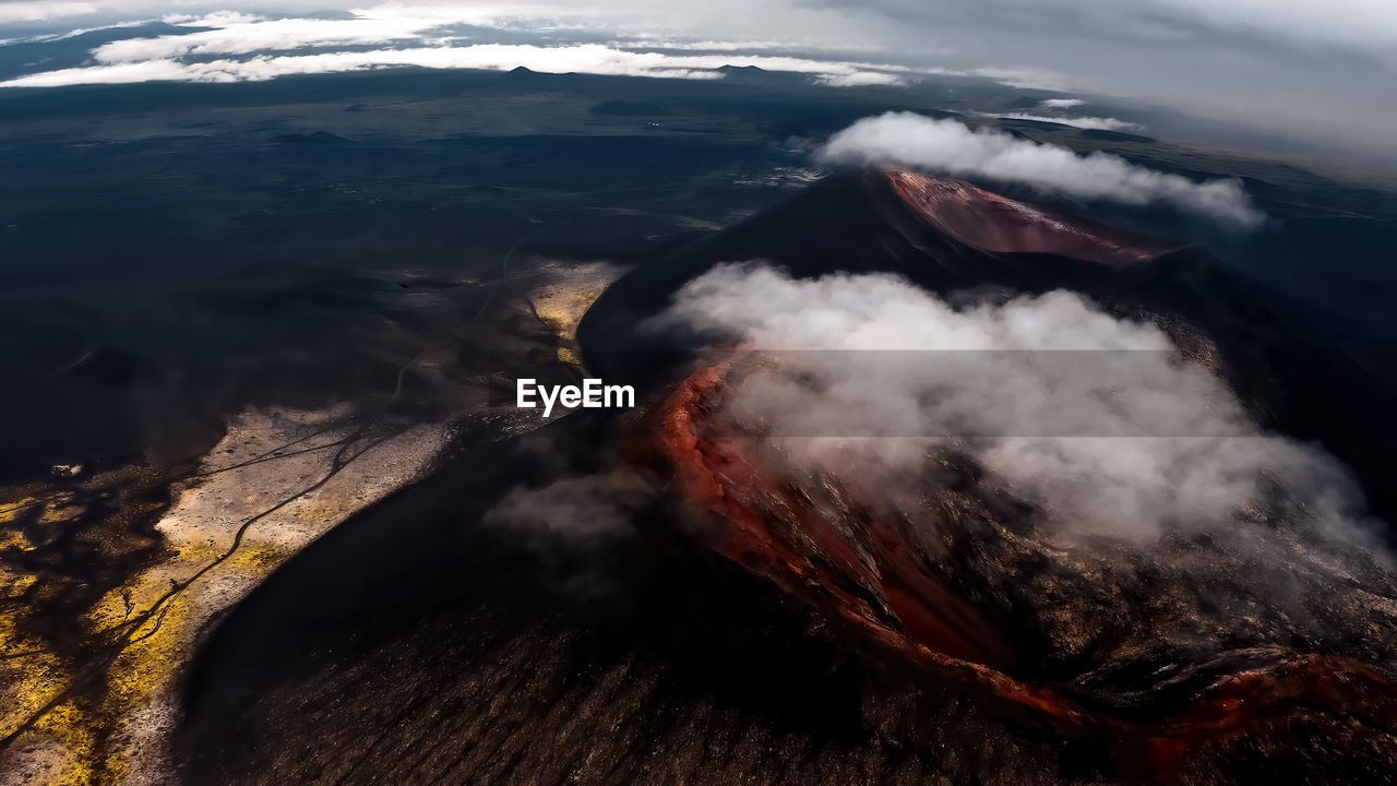 Volcanic eruption, lava, red hot lava flow, volcanoes nationalpark, usa, hawaii