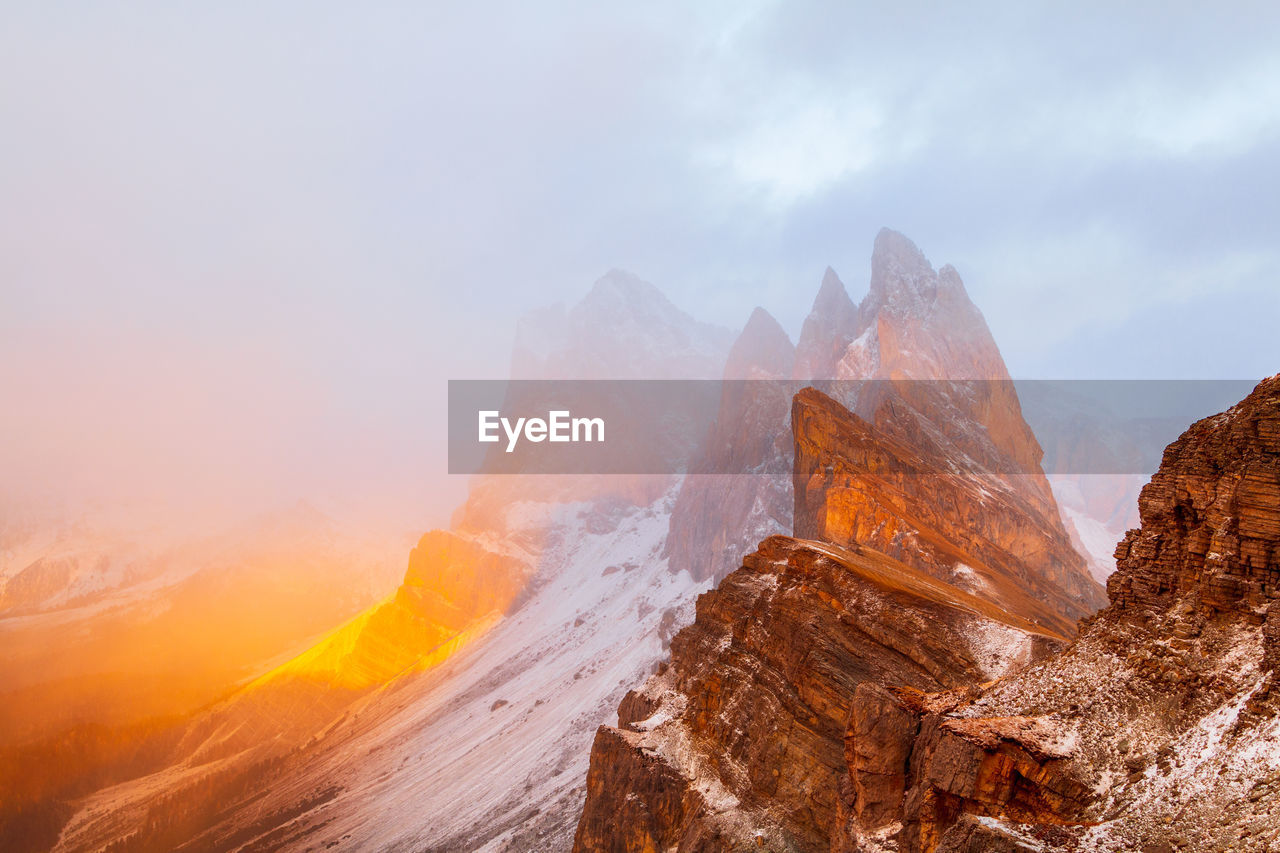 Panoramic view of mountain against sky