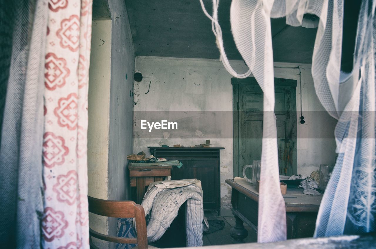 Interior of abandoned house