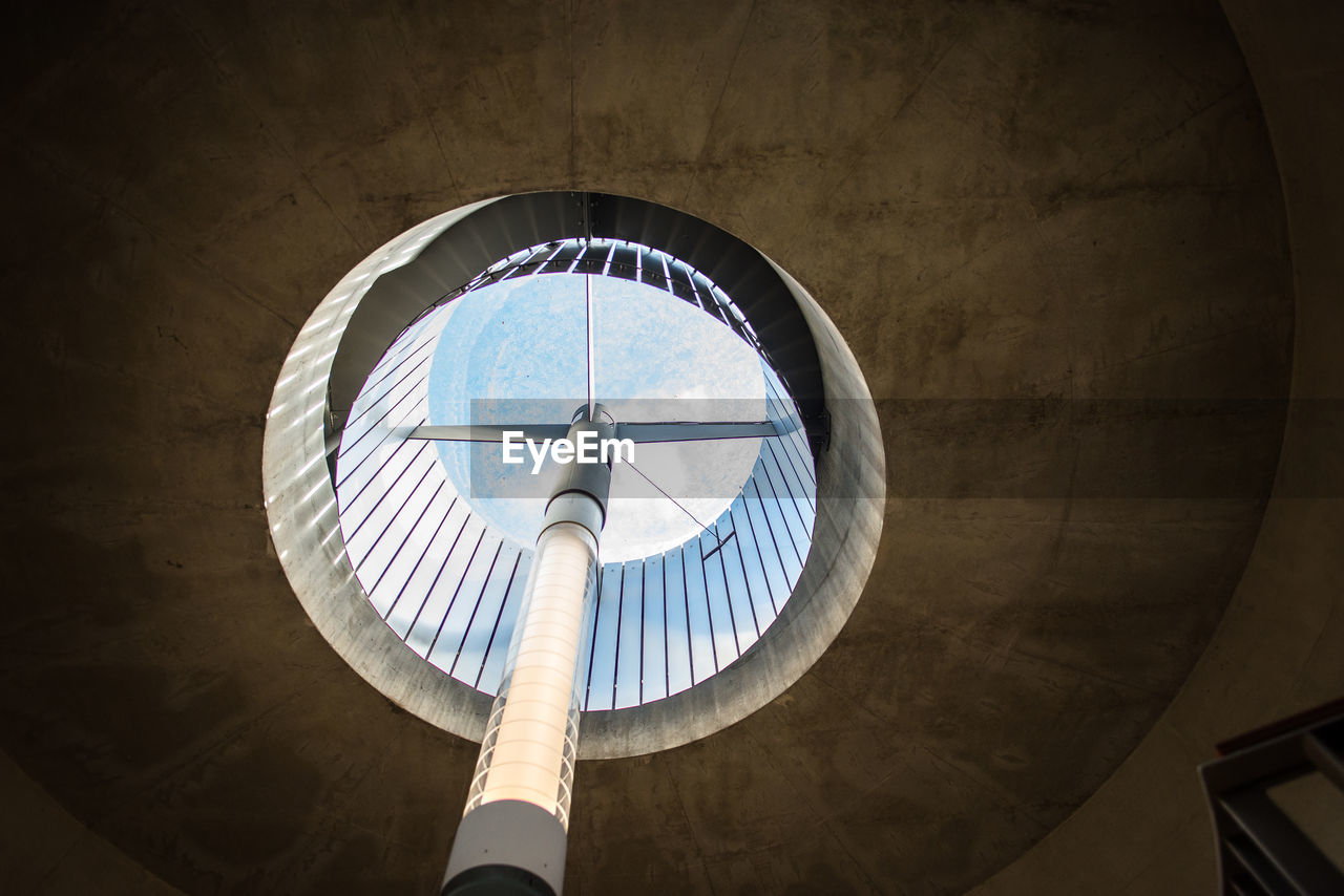 Low angle view of skylight