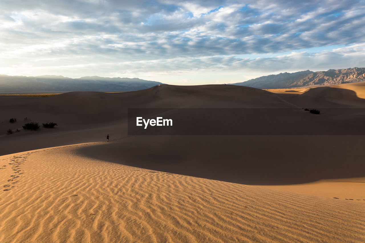 Scenic view of desert against sky