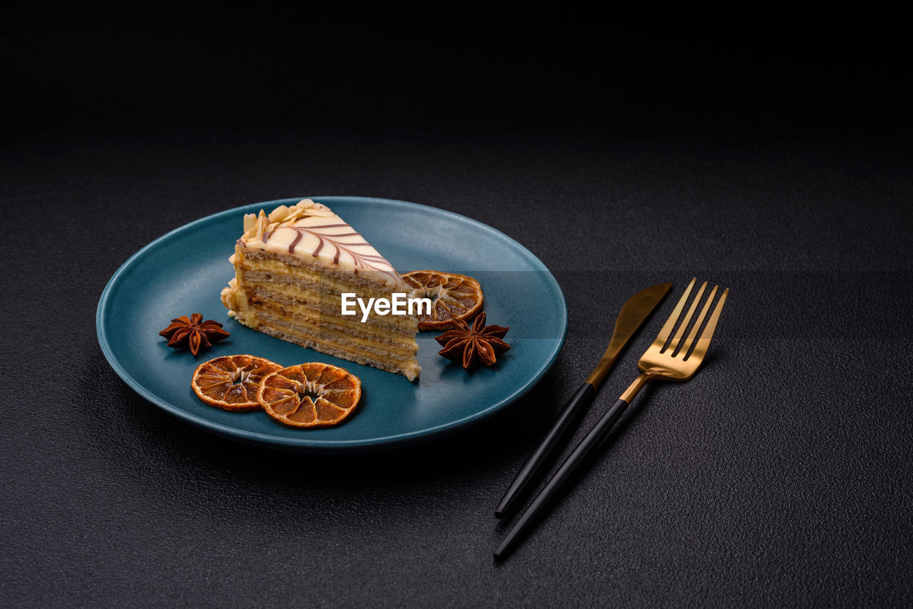 close-up of food in plate on table