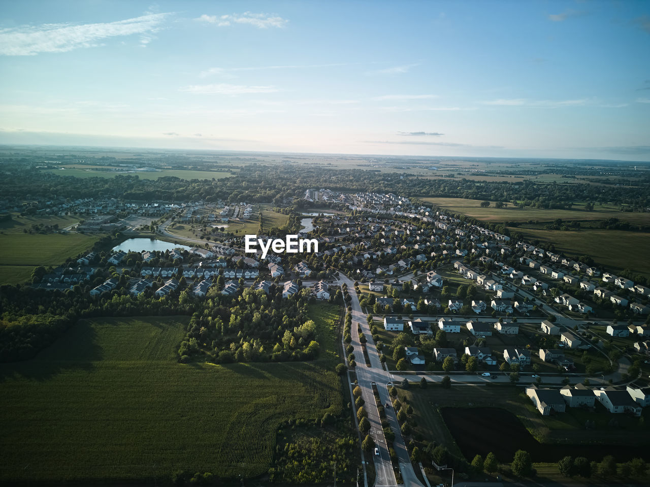 high angle view of cityscape