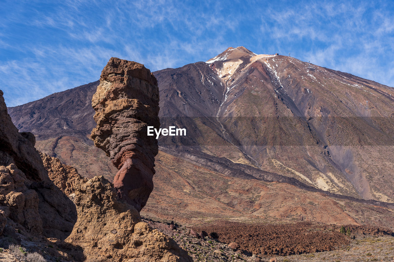 Scenic view of mountain range against sky